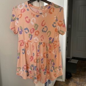Leopard peplum top